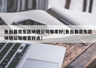 鱼台县京东区块链公司哪家好[鱼台县京东区块链公司哪家好点]